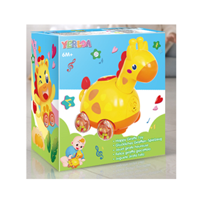 اسباب بازی زرافه چرخ دار موزیکال Yerloa Musical Giraffe Crawling_اسباب بازی